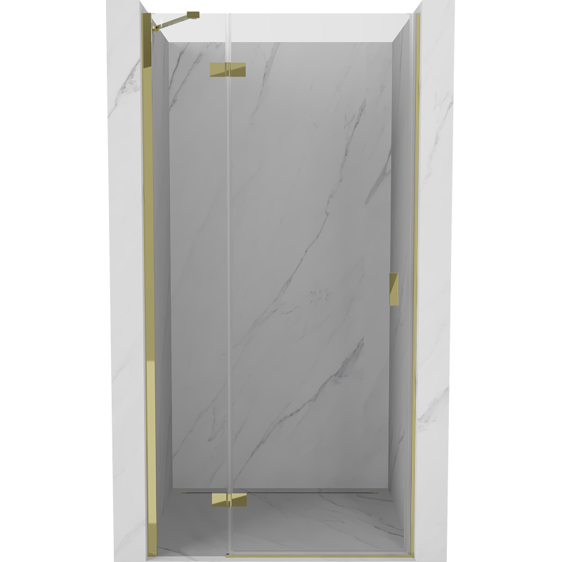 Mexen Mist-H drzwi prysznicowe uchylne lewe 110 cm, transparent, złote - 8A5-110-000-50-00-L