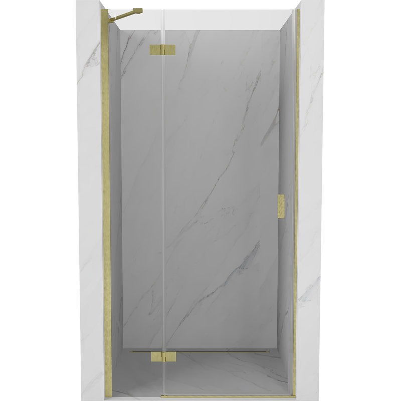 Mexen Mist-H drzwi prysznicowe uchylne lewe 70 cm, transparent, złote szczotkowane - 8A5-070-000-55-00-L
