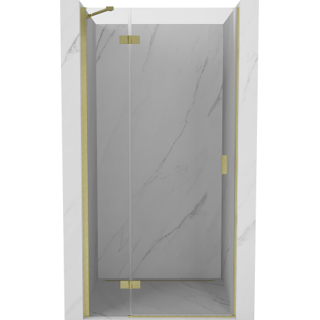 Mexen Mist-H drzwi prysznicowe uchylne lewe 70 cm, transparent, złote szczotkowane - 8A5-070-000-55-00-L