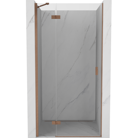 Mexen Mist-H drzwi prysznicowe uchylne lewe 70 cm, transparent, miedź szczotkowana - 8A5-070-000-65-00-L