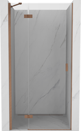 Mexen Mist-H drzwi prysznicowe uchylne lewe 90 cm, transparent, miedź szczotkowana - 8A5-090-000-65-00-L
