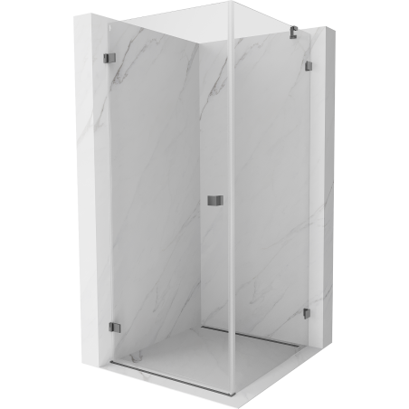 Mexen Lunar-B kabina prysznicowa uchylna lewa 70 x 70 cm, transparent, gun metal - 832-070-070-95-00-L