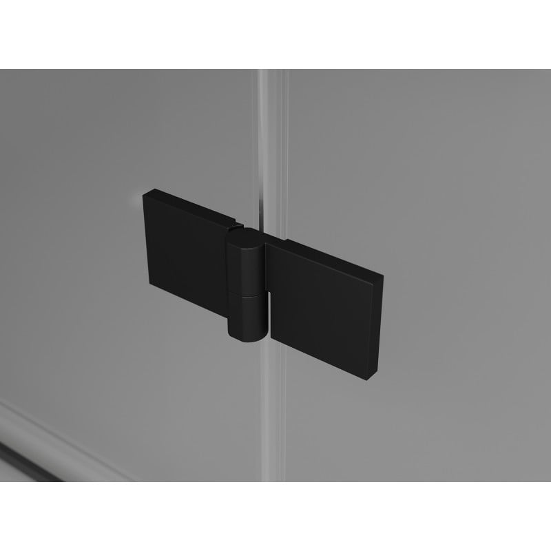 Mexen Mist-H L Duo kabina prysznicowa uchylna prawa 95 x 100 cm, transparent, czarna - 8A5L-095L-100P-70-00