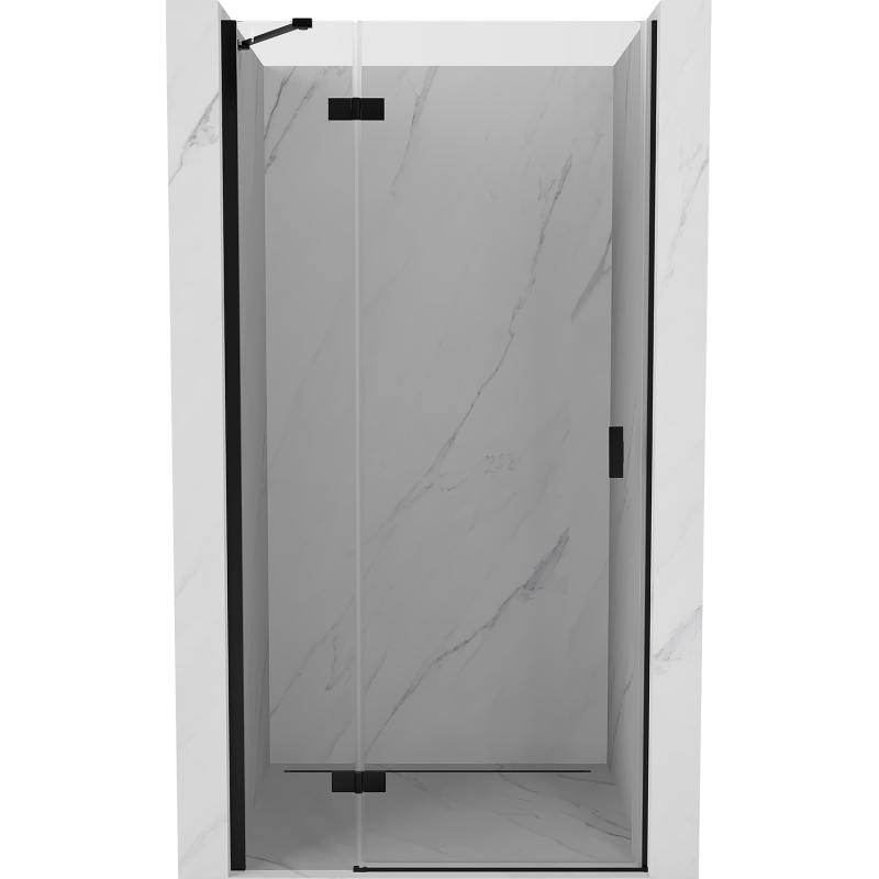 Mexen Mist-H drzwi prysznicowe uchylne lewe 75 cm, transparent, czarne - 8A5-075-000-70-00-L