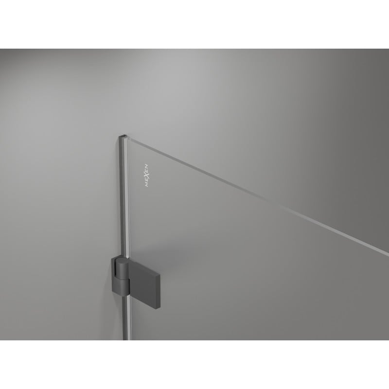 Mexen Lunar-B kabina prysznicowa uchylna lewa 85 x 80 cm, transparent, gun metal - 832-085-080-95-00-L
