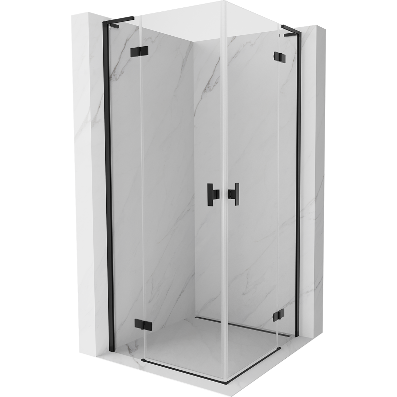 Mexen Mist-H L Duo kabina prysznicowa uchylna 120 x 120 cm, transparent, czarna - 8A5L-120L-120P-70-00