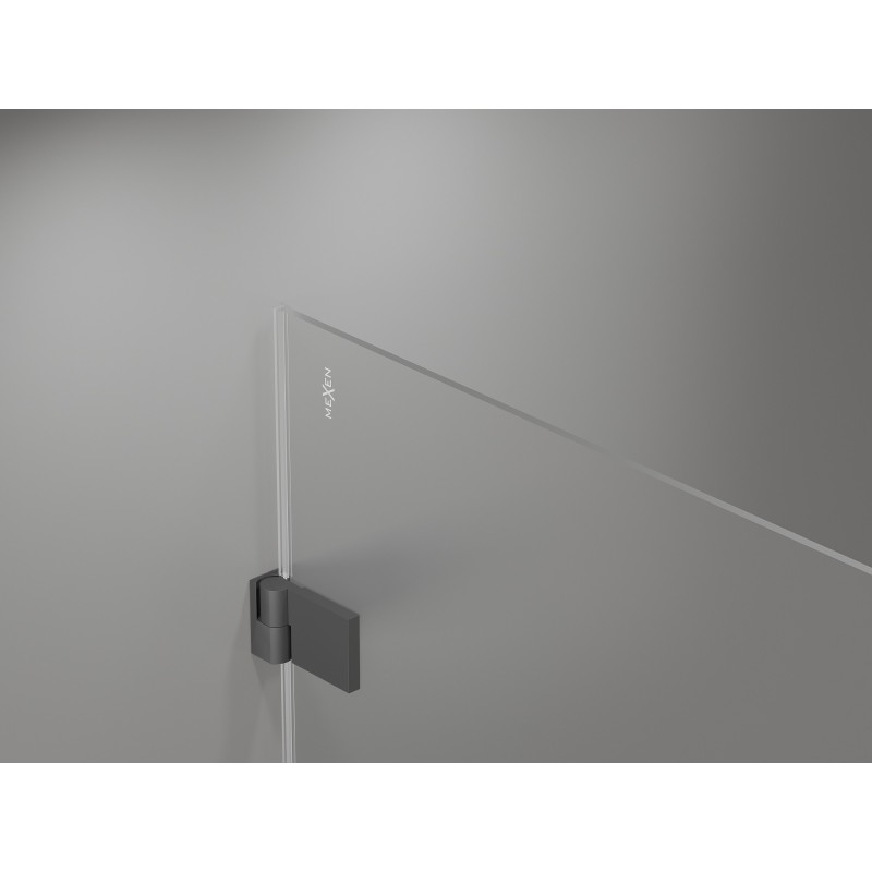 Mexen Lunar-B kabina prysznicowa uchylna lewa 100 x 80 cm, transparent, gun metal - 832-100-080-95-00-L