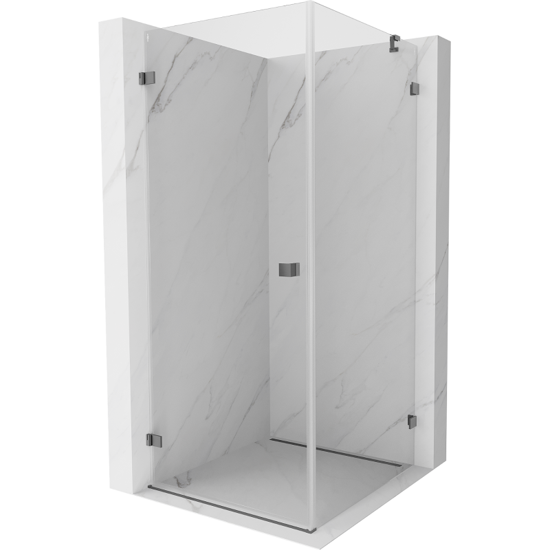 Mexen Lunar-B kabina prysznicowa uchylna lewa 90 x 90 cm, transparent, gun metal - 832-090-090-95-00-L