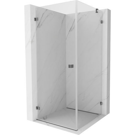 Mexen Lunar-B kabina prysznicowa uchylna lewa 90 x 90 cm, transparent, gun metal - 832-090-090-95-00-L