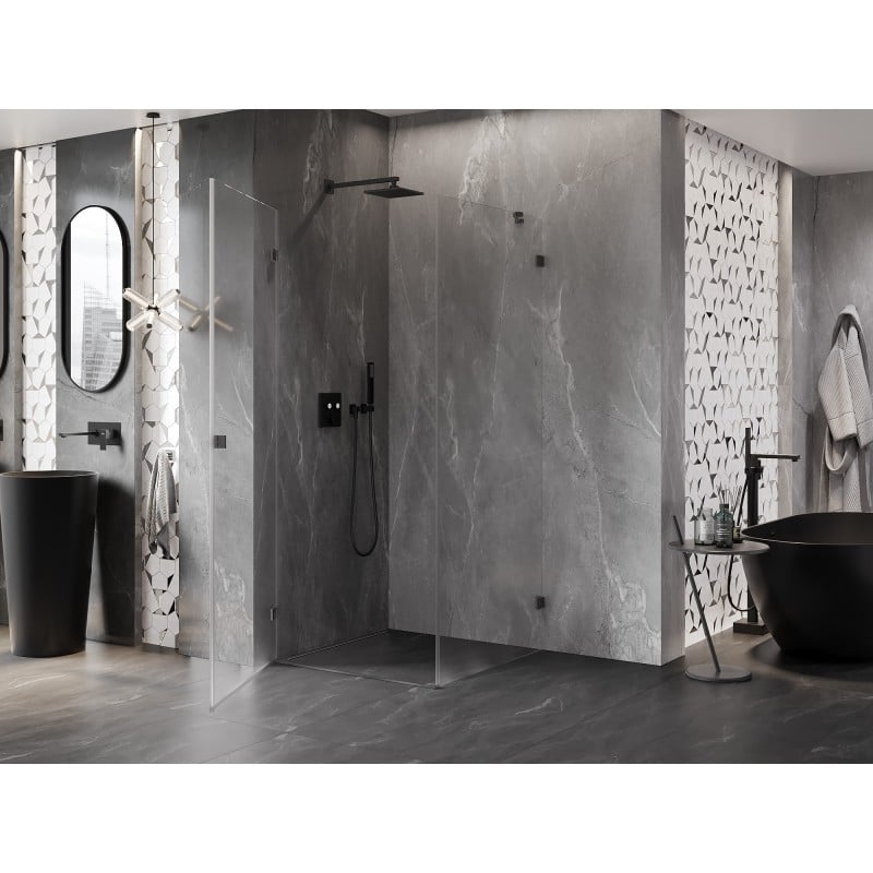 Mexen Lunar-B kabina prysznicowa uchylna lewa 100 x 100 cm, transparent, gun metal - 832-100-100-95-00-L