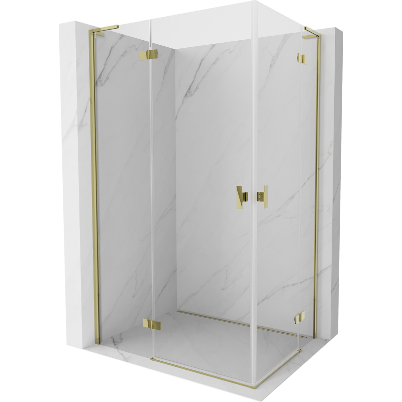 Mexen Mist-H L Duo kabina prysznicowa uchylna lewa 115 x 85 cm, transparent, złota - 8A5L-115L-085P-50-00