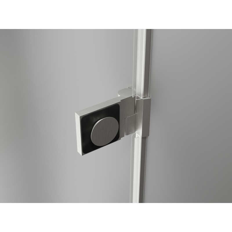 Mexen Lunar-B kabina prysznicowa uchylna lewa 85 x 80 cm, transparent, nikiel szczotkowany - 832-085-080-97-00-L