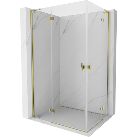 Mexen Mist-H L Duo kabina prysznicowa uchylna lewa 115 x 95 cm, transparent, złota - 8A5L-115L-095P-50-00