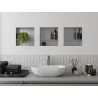 Mexen X-Wall-NR półka wnękowa bez kołnierza z półką 30 x 30 cm, inox - 1911303010S