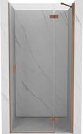 Mexen Mist-H drzwi prysznicowe uchylne prawe 70 cm, transparent, miedź szczotkowana - 8A5-070-000-65-00-P