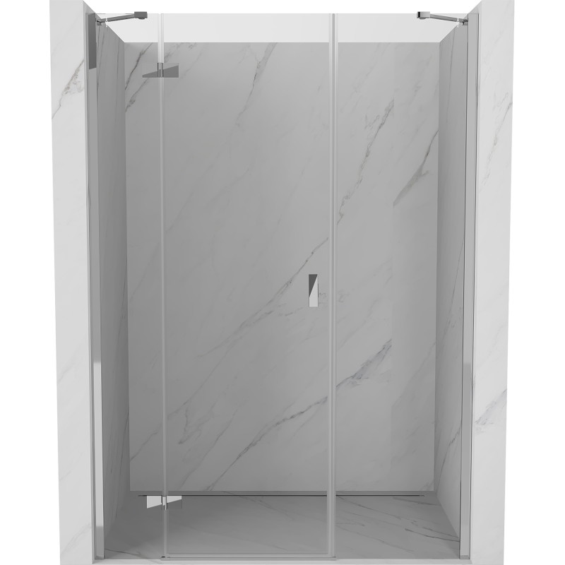 Mexen Mist-H drzwi prysznicowe uchylne lewe 155 cm, transparent, chrom - 8A5-155-001-01-00-L