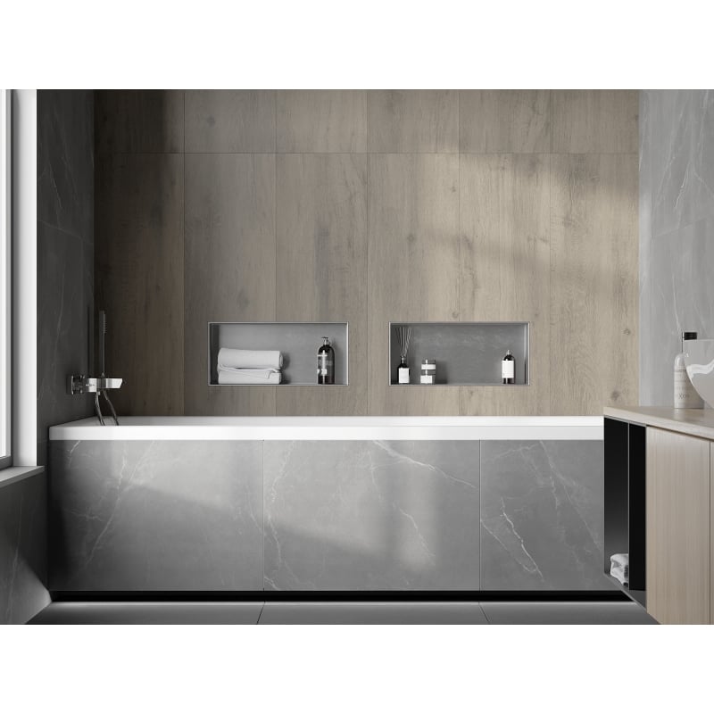 Mexen X-Wall-NR półka wnękowa bez kołnierza 45 x 20 cm, inox - 1911452010