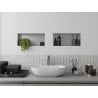 Mexen X-Wall-NR półka wnękowa bez kołnierza 45 x 20 cm, inox - 1911452010