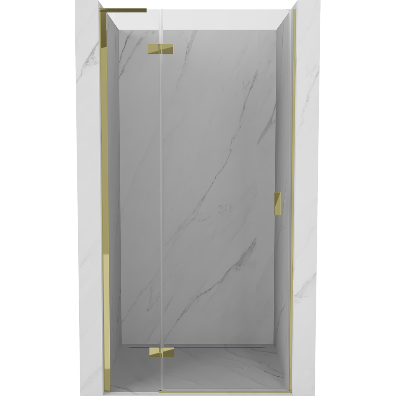Mexen Mist-H L drzwi prysznicowe uchylne lewe 110 cm, transparent, złote - 8A5L-110-000-50-00-L