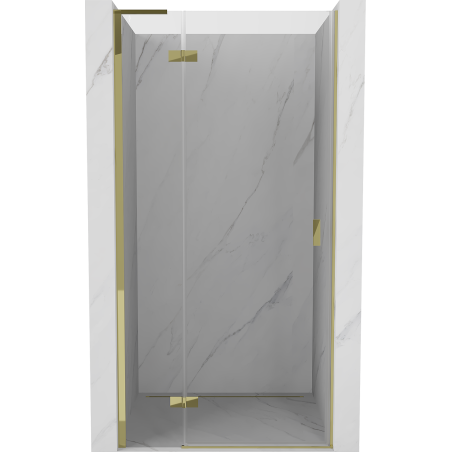 Mexen Mist-H L drzwi prysznicowe uchylne lewe 110 cm, transparent, złote - 8A5L-110-000-50-00-L