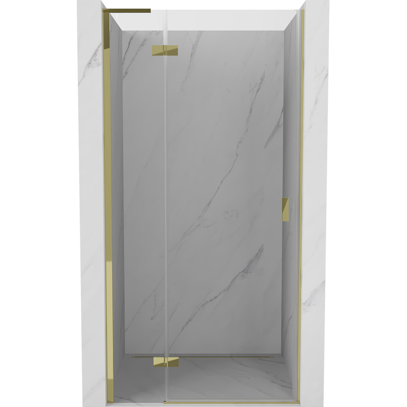Mexen Mist-H L drzwi prysznicowe uchylne lewe 115 cm, transparent, złote - 8A5L-115-000-50-00-L