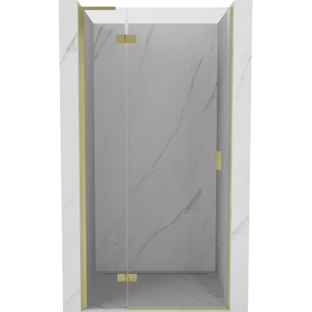 Mexen Mist-H L drzwi prysznicowe uchylne lewe 85 cm, transparent, złote szczotkowane - 8A5L-085-000-55-00-L