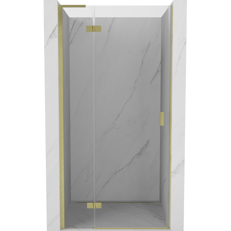 Mexen Mist-H L drzwi prysznicowe uchylne lewe 110 cm, transparent, złote szczotkowane - 8A5L-110-000-55-00-L