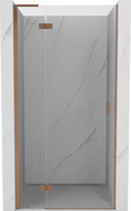 Mexen Mist-H L drzwi prysznicowe uchylne lewe 120 cm, transparent, miedź szczotkowana - 8A5L-120-000-65-00-L