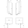 Mexen Mist-H L drzwi prysznicowe uchylne prawe 95 cm, transparent, chrom - 8A5L-095-000-01-00-P