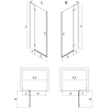 Mexen Mist-H L drzwi prysznicowe uchylne prawe 120 cm, transparent, chrom - 8A5L-120-000-01-00-P