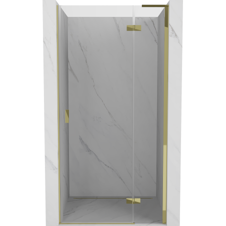 Mexen Mist-H L drzwi prysznicowe uchylne prawe 90 cm, transparent, złote - 8A5L-090-000-50-00-P