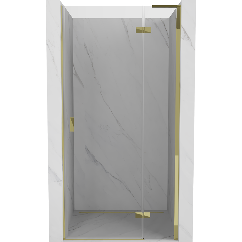 Mexen Mist-H L drzwi prysznicowe uchylne prawe 120 cm, transparent, złote - 8A5L-120-000-50-00-P