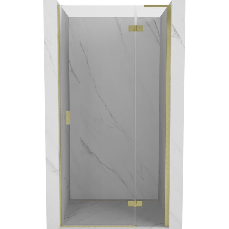 Mexen Mist-H L drzwi prysznicowe uchylne prawe 90 cm, transparent, złote szczotkowane - 8A5L-090-000-55-00-P