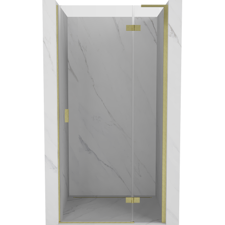 Mexen Mist-H L drzwi prysznicowe uchylne prawe 105 cm, transparent, złote szczotkowane - 8A5L-105-000-55-00-P