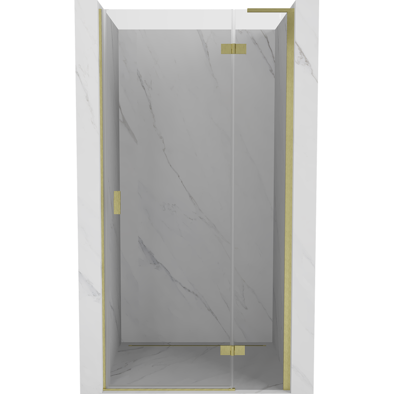 Mexen Mist-H L drzwi prysznicowe uchylne prawe 115 cm, transparent, złote szczotkowane - 8A5L-115-000-55-00-P