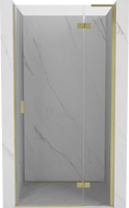 Mexen Mist-H L drzwi prysznicowe uchylne prawe 115 cm, transparent, złote szczotkowane - 8A5L-115-000-55-00-P