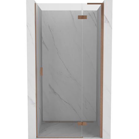 Mexen Mist-H L drzwi prysznicowe uchylne prawe 85 cm, transparent, miedź szczotkowana - 8A5L-085-000-65-00-P