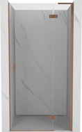 Mexen Mist-H L drzwi prysznicowe uchylne prawe 85 cm, transparent, miedź szczotkowana - 8A5L-085-000-65-00-P