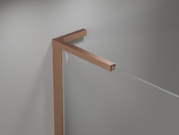 Mexen Mist-H L drzwi prysznicowe uchylne prawe 115 cm, transparent, miedź szczotkowana - 8A5L-115-000-65-00-P