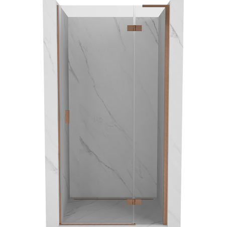 Mexen Mist-H L drzwi prysznicowe uchylne prawe 115 cm, transparent, miedź szczotkowana - 8A5L-115-000-65-00-P