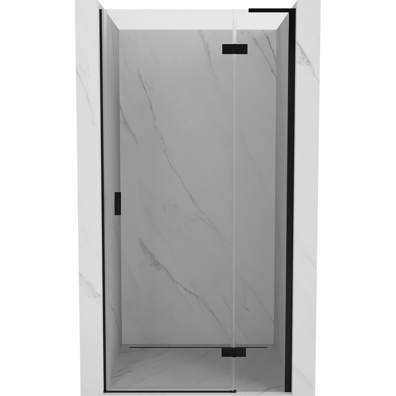 Mexen Mist-H L drzwi prysznicowe uchylne prawe 85 cm, transparent, czarne - 8A5L-085-000-70-00-P
