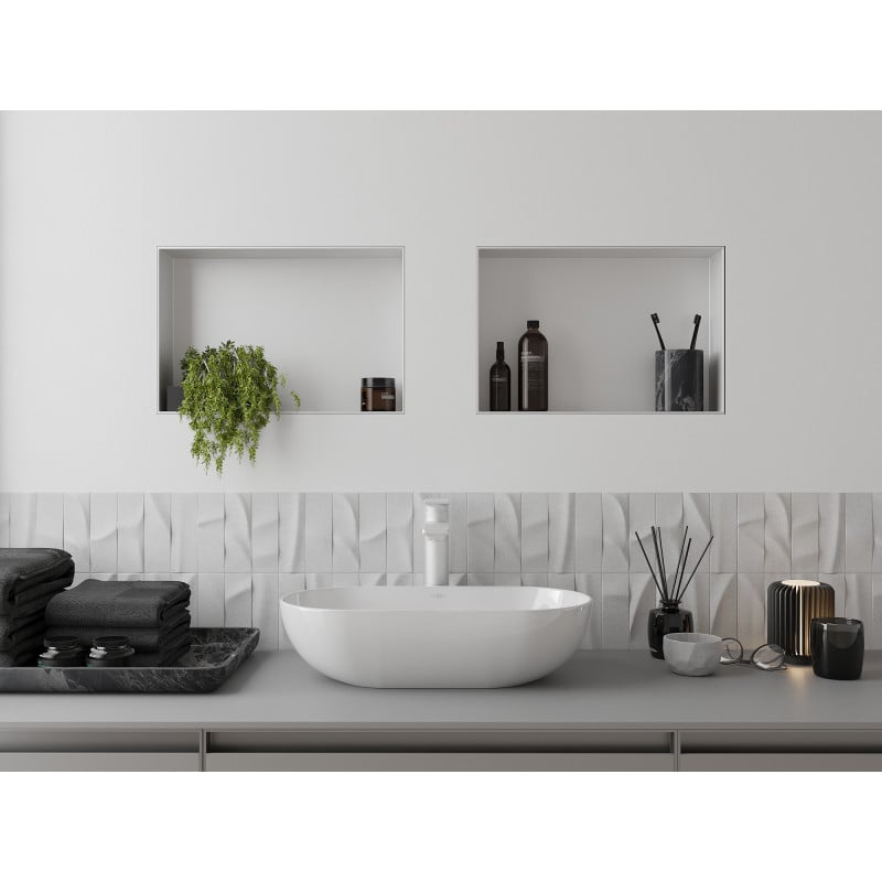 Mexen X-Wall-NR półka wnękowa bez kołnierza 45 x 30 cm, biała - 1921453010