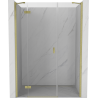 Mexen Mist-H drzwi prysznicowe uchylne lewe 150 cm, transparent, złote szczotkowane - 8A5-150-001-55-00-L