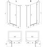 Mexen Mist-H drzwi prysznicowe uchylne lewe 120 cm, transparent, czarne - 8A5-120-001-70-00-L