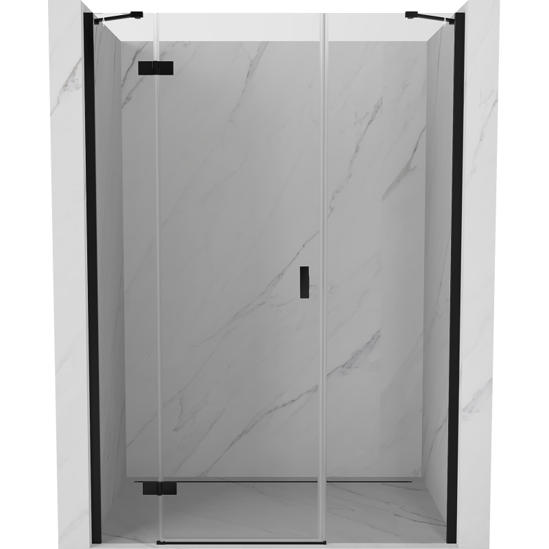 Mexen Mist-H drzwi prysznicowe uchylne lewe 120 cm, transparent, czarne - 8A5-120-001-70-00-L