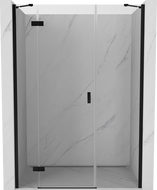 Mexen Mist-H drzwi prysznicowe uchylne lewe 120 cm, transparent, czarne - 8A5-120-001-70-00-L