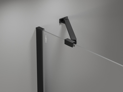 Mexen Mist-H drzwi prysznicowe uchylne lewe 125 cm, transparent, czarne - 8A5-125-001-70-00-L