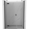 Mexen Mist-H drzwi prysznicowe uchylne lewe 135 cm, transparent, czarne - 8A5-135-001-70-00-L