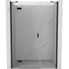 Mexen Mist-H drzwi prysznicowe uchylne lewe 140 cm, transparent, czarne - 8A5-140-001-70-00-L
