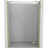 Mexen Mist-H drzwi prysznicowe uchylne prawe 130 cm, transparent, złote szczotkowane - 8A5-130-001-55-00-P